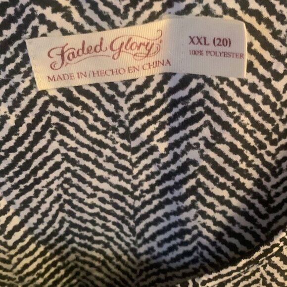 Pre Owned Women’s Faded Glory Tank Top Shirt Zebra Pattern Sz XXL Casual Comfort - Picture 8 of 8